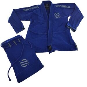 Sanabul Blue A2 Jiu Jitsu Gi BJJ Uniform Martial Arts Kimono 2 piece set no belt